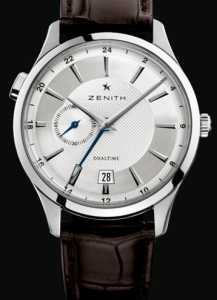 Simple Men’s Zenith Elite Dual Time Replica Watches