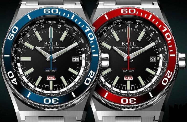 Forever reproduction watches have distinctive blue and red colors.