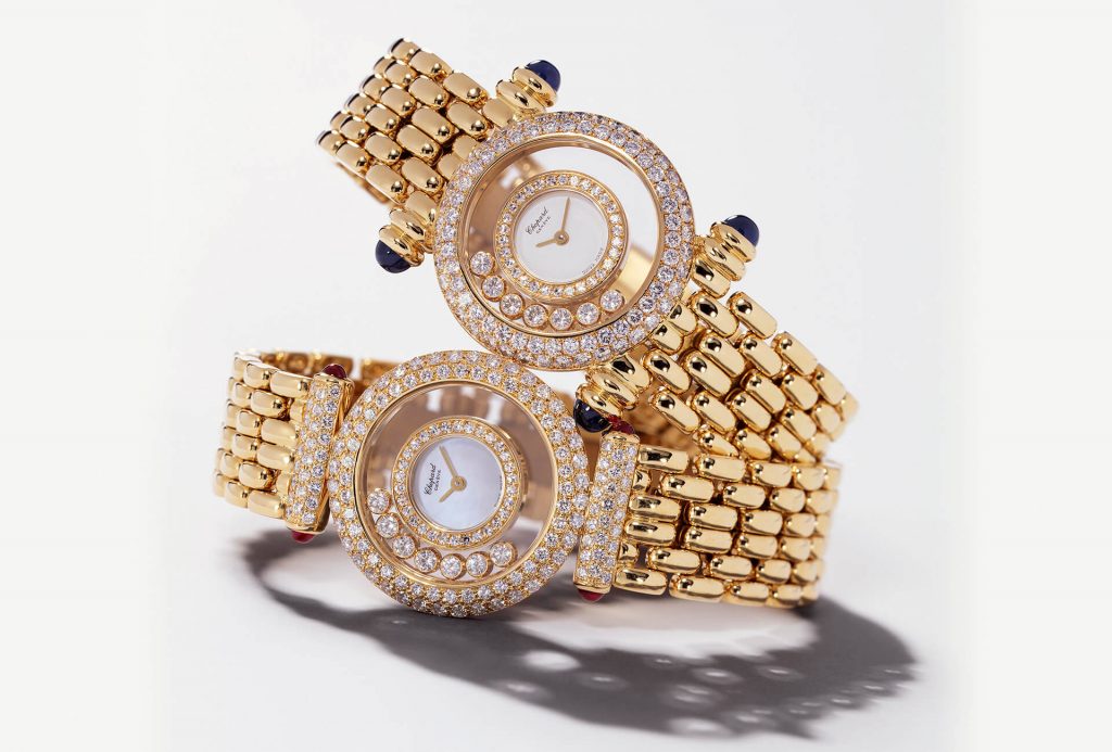 The free floating diamonds make the best copy Chopard more recognizable.